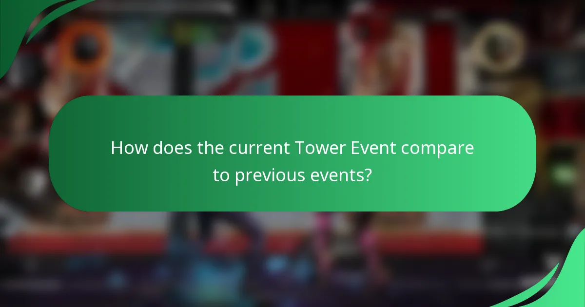 How does the current Tower Event compare to previous events?